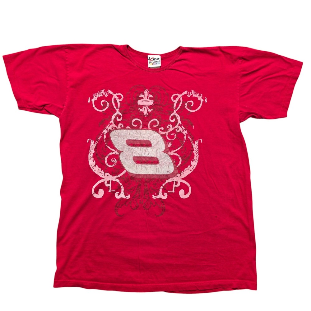 Y2K Gorpcore T-Shirt Women OSFA Red NASCAR Dale Earnhardt Jr #8 Graphic